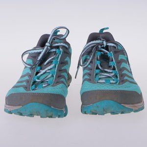 COLUMBIA Teal & Grey Hiking Shoes Size 8.5